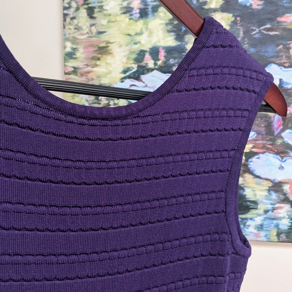 L.K.Bennett London Purple Sleeveless Designer Dress - Picture 6 of 11